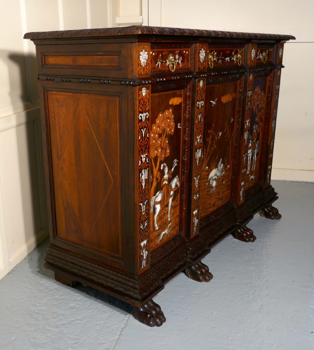 Superb 18th century Italian Inlaid Marquetry Game Cupboard  View II