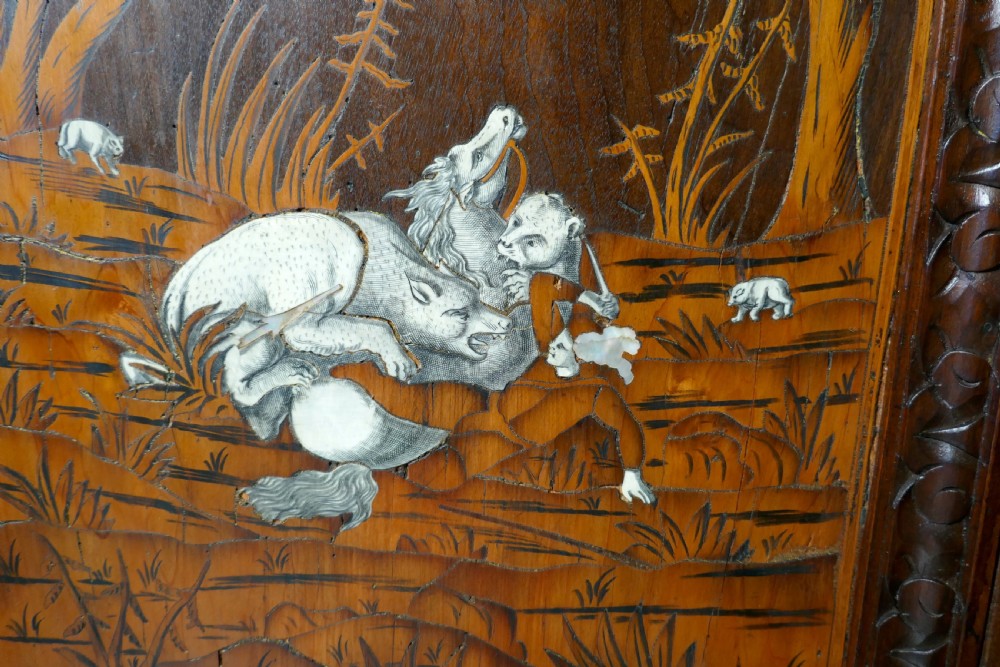 Superb 18th century Italian Inlaid Marquetry Game Cupboard  View VII