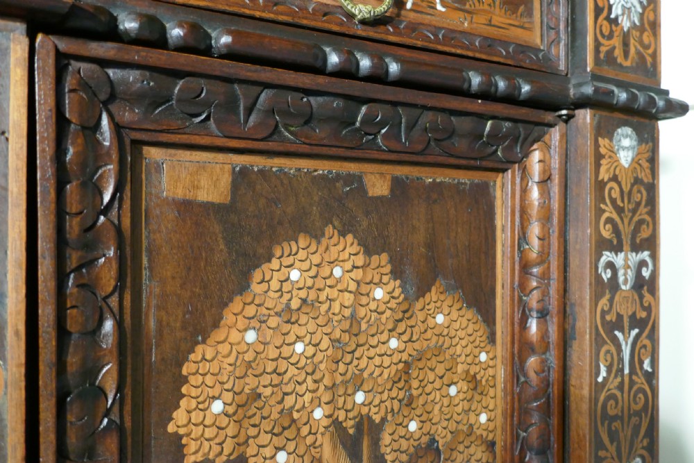 Superb 18th century Italian Inlaid Marquetry Game Cupboard  View VIII