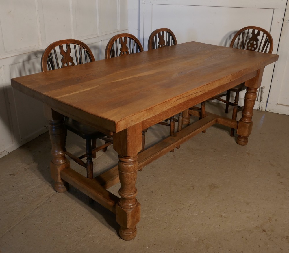 French Golden Oak Farmhouse Table View VI