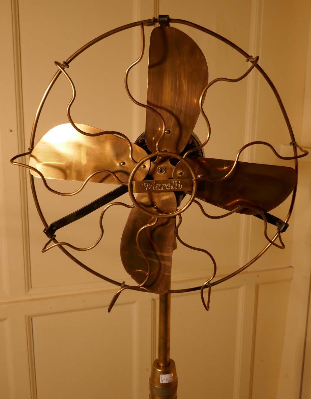 Brass Electric Telescopic Pedestal Fan, by Mirelli,   View VII