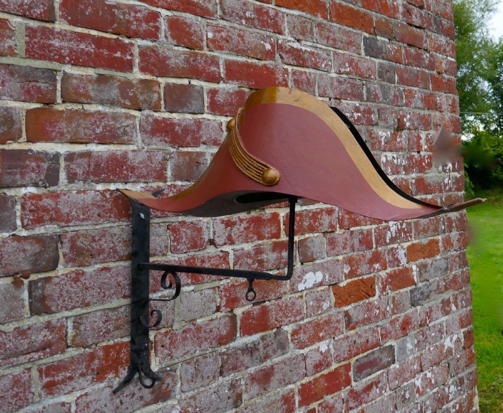 French Bicorn Toleware Hat Shop Trade Sign View II