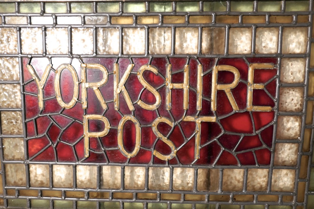 Yorkshire Post Stained Glass Brass window View III