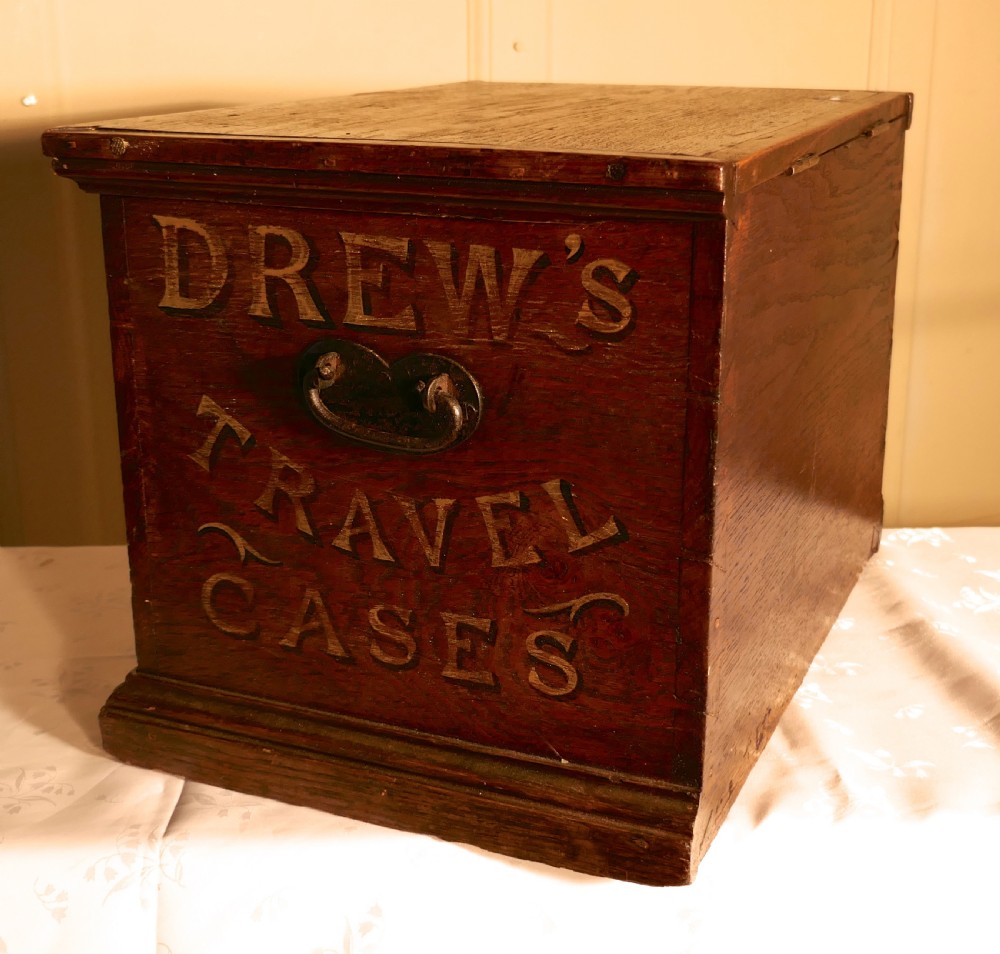 Victorian Oak Apprentice Piece from Drew Luggage Makers View III
