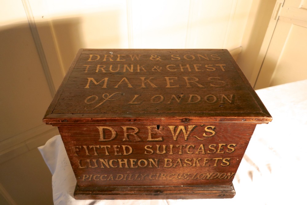 Victorian Oak Apprentice Piece from Drew Luggage Makers View VI