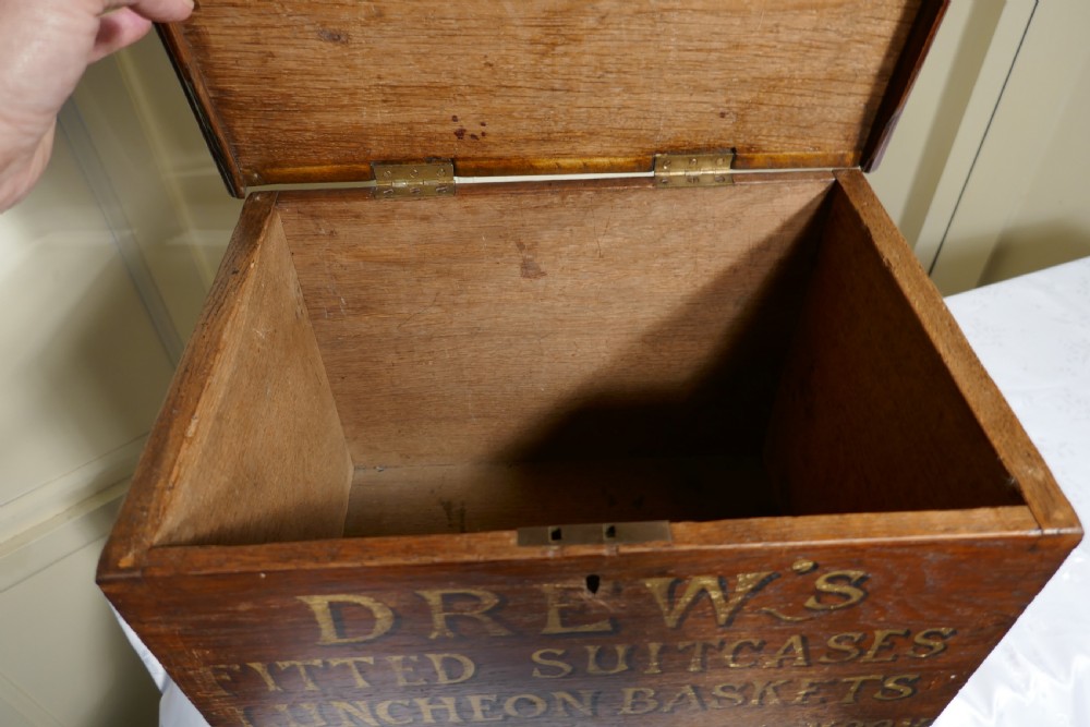 Victorian Oak Apprentice Piece from Drew Luggage Makers View VII
