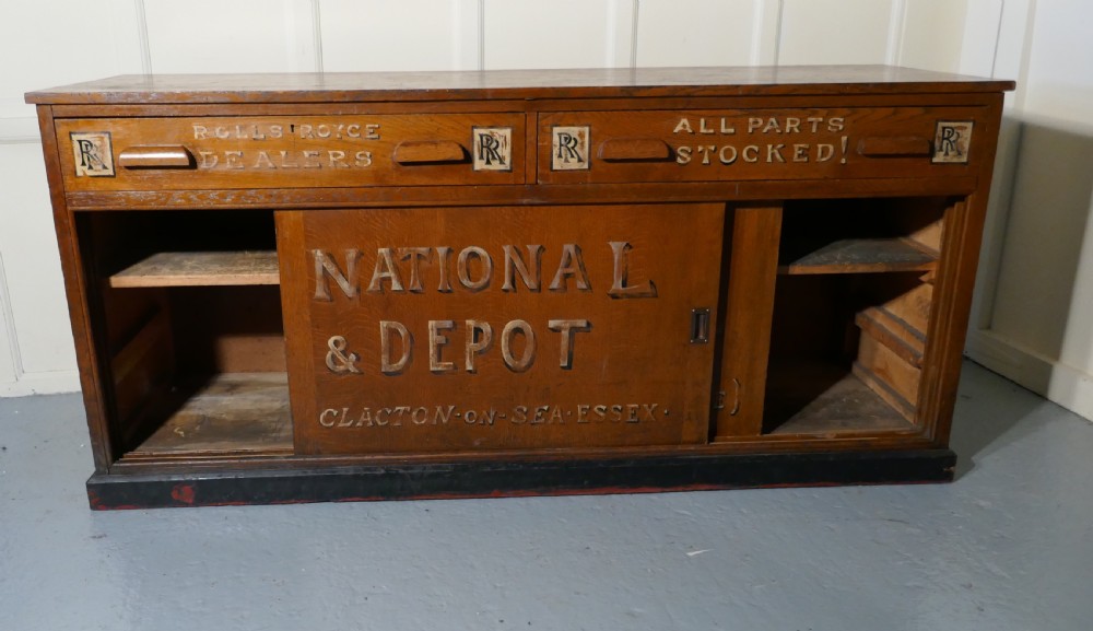 Oak Cupboard Painted for Rolls Royce Parts dept. Motor Factors Workshop View III