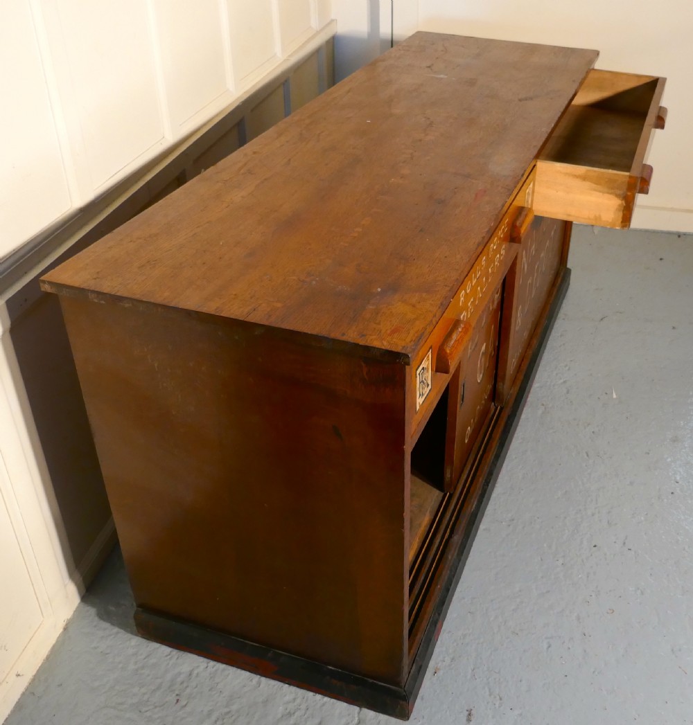 Oak Cupboard Painted for Rolls Royce Parts dept. Motor Factors Workshop View IV