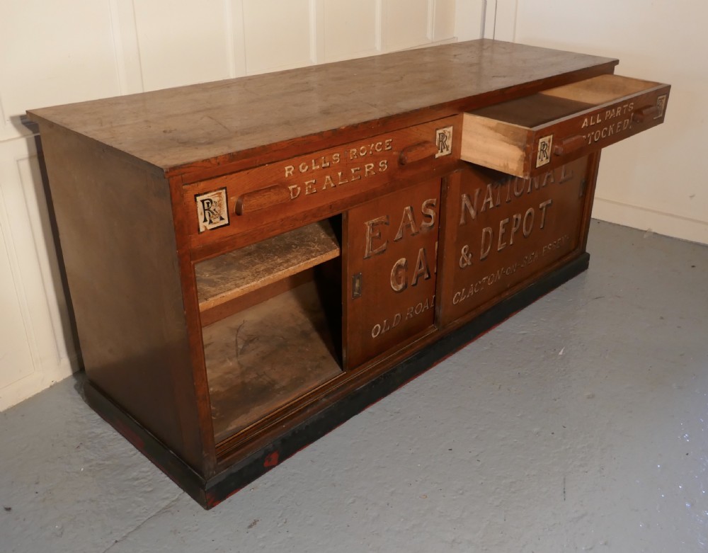 Oak Cupboard Painted for Rolls Royce Parts dept. Motor Factors Workshop View V