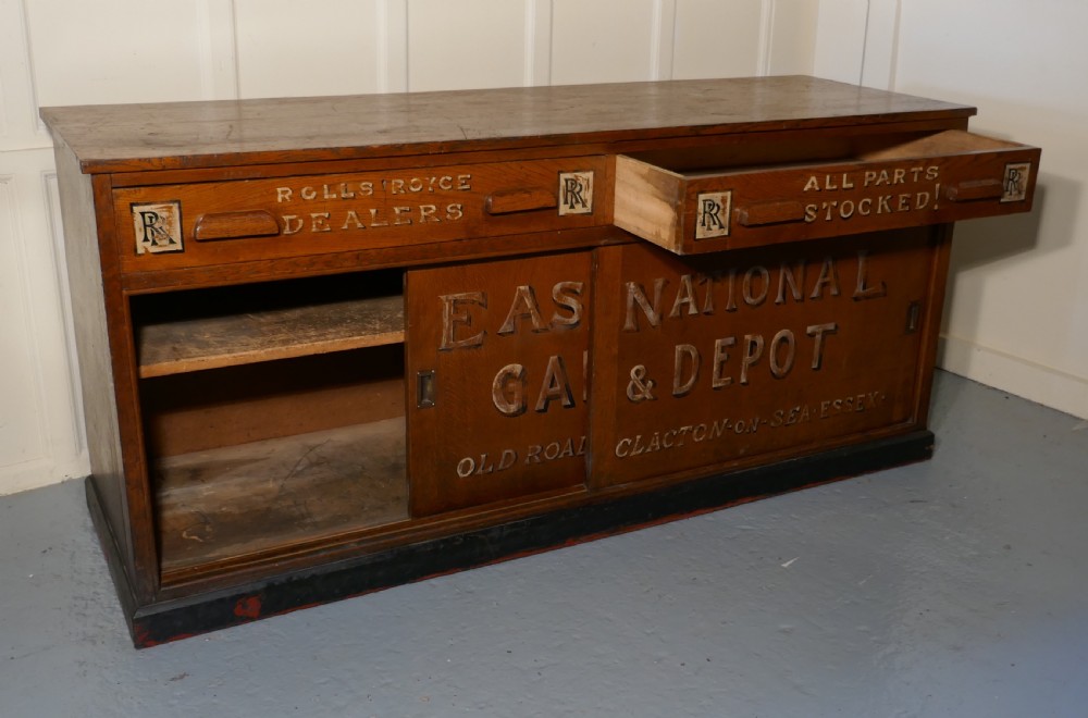 Oak Cupboard Painted for Rolls Royce Parts dept. Motor Factors Workshop View VI