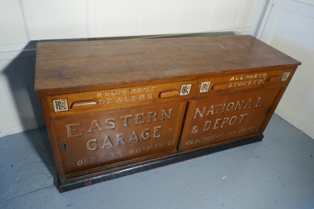 Oak Cupboard Painted for Rolls Royce Parts dept. Motor Factors Workshop View VIII
