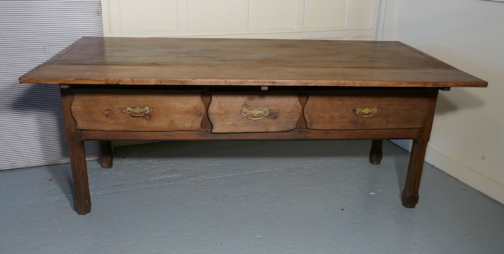 Rare French Oak Preparation and Dining Farmhouse Table View VI