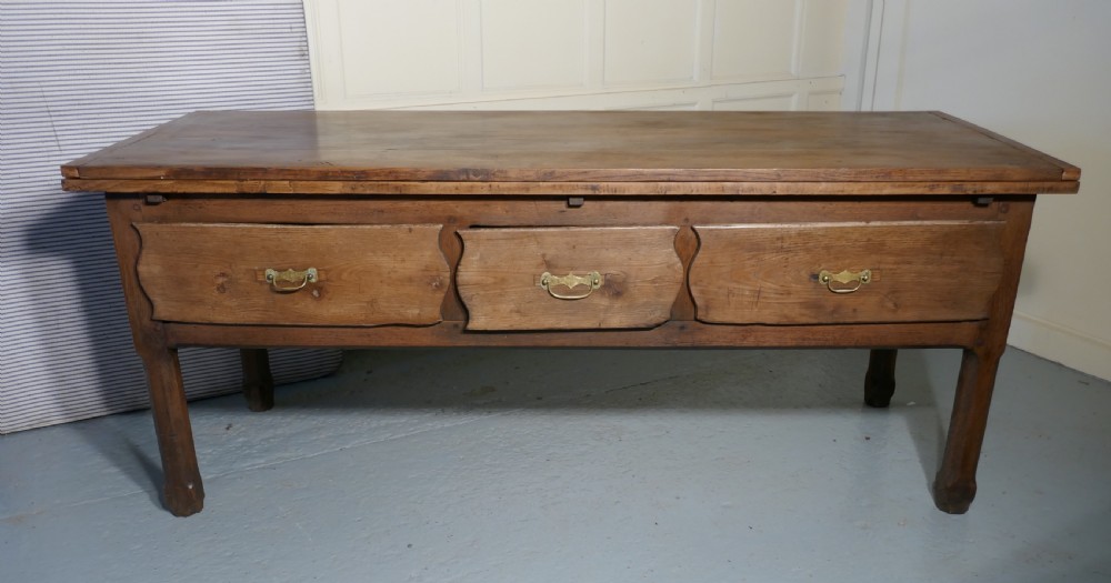 Rare French Oak Preparation and Dining Farmhouse Table View X