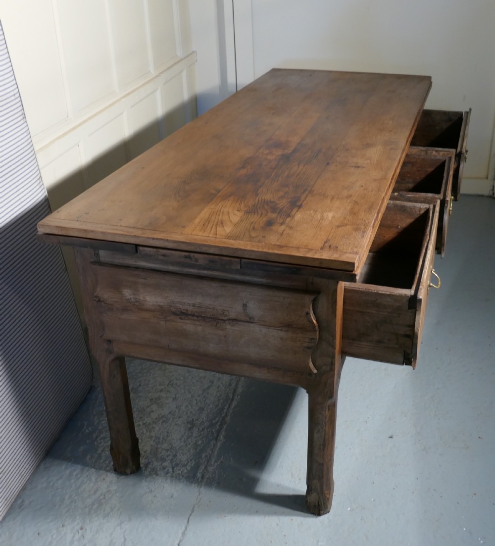 Rare French Oak Preparation and Dining Farmhouse Table View XII