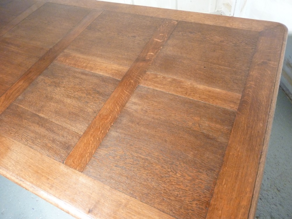 A Large French Oak Draw Leaf Table  View IX