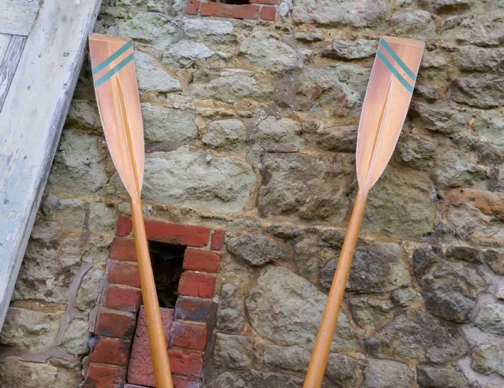 A Pair of Decorative Very Long Sculling Oars View VIII