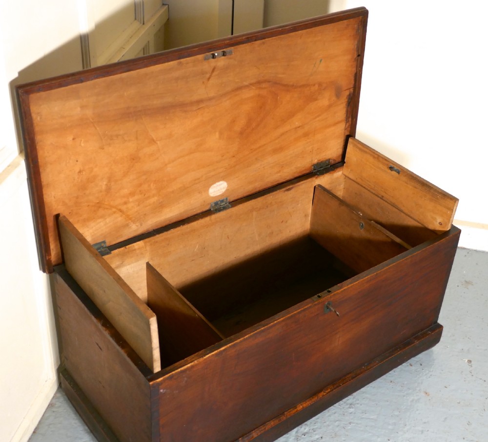 Large Victorian Elm Coffer, Blanket Box  View II