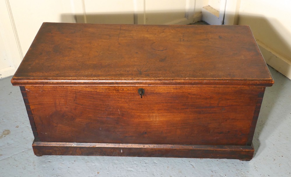 Large Victorian Elm Coffer, Blanket Box  View V