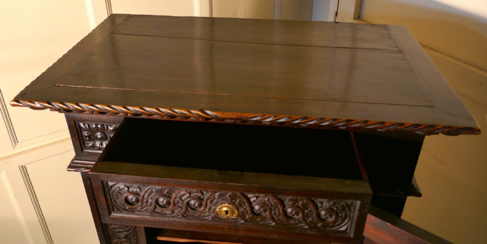 Early 19th Century Carved Oak Cupboard View II