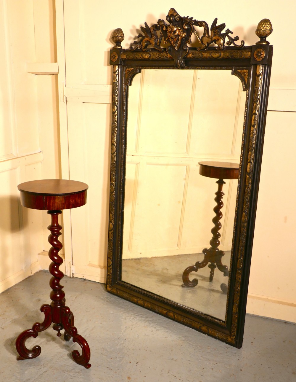 Small 19th Century Rosewood  Barley Twist Torchere Table View III