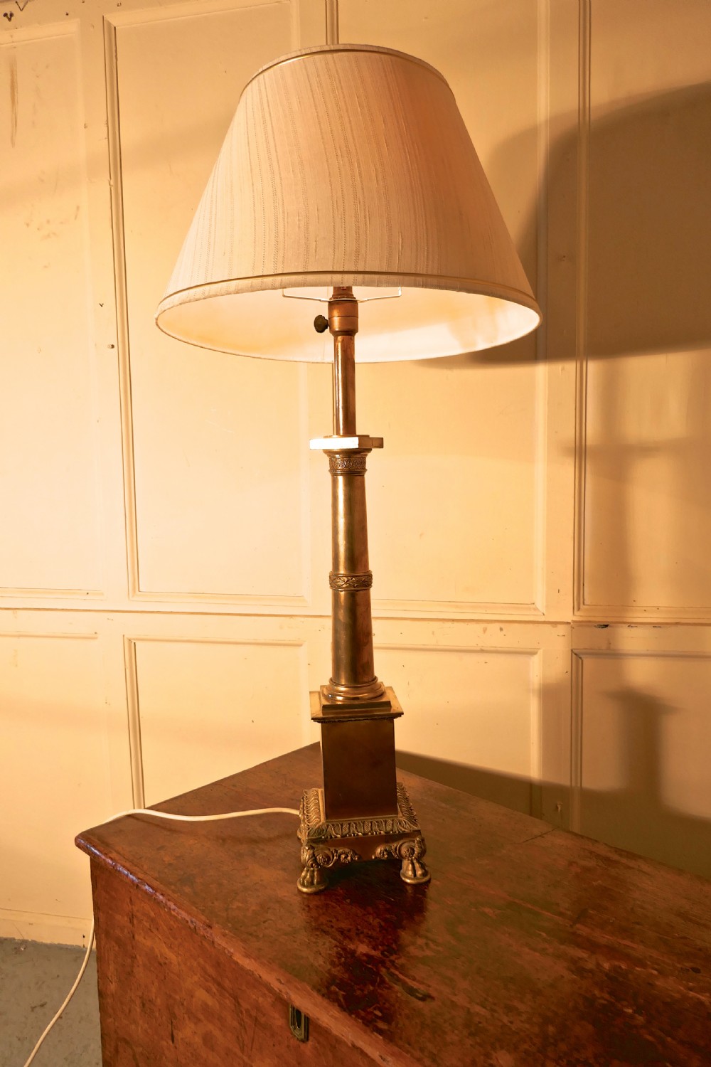 Tall Brass Table Lamp View II