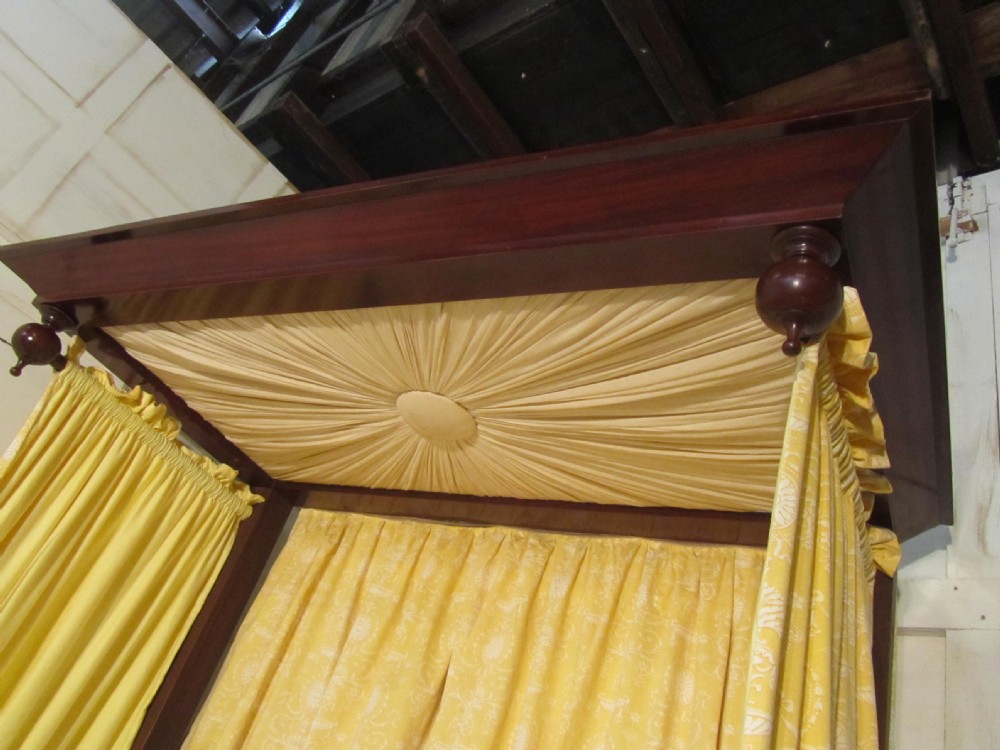 Victorian Mahogany 5ft Half Tester Bed View V