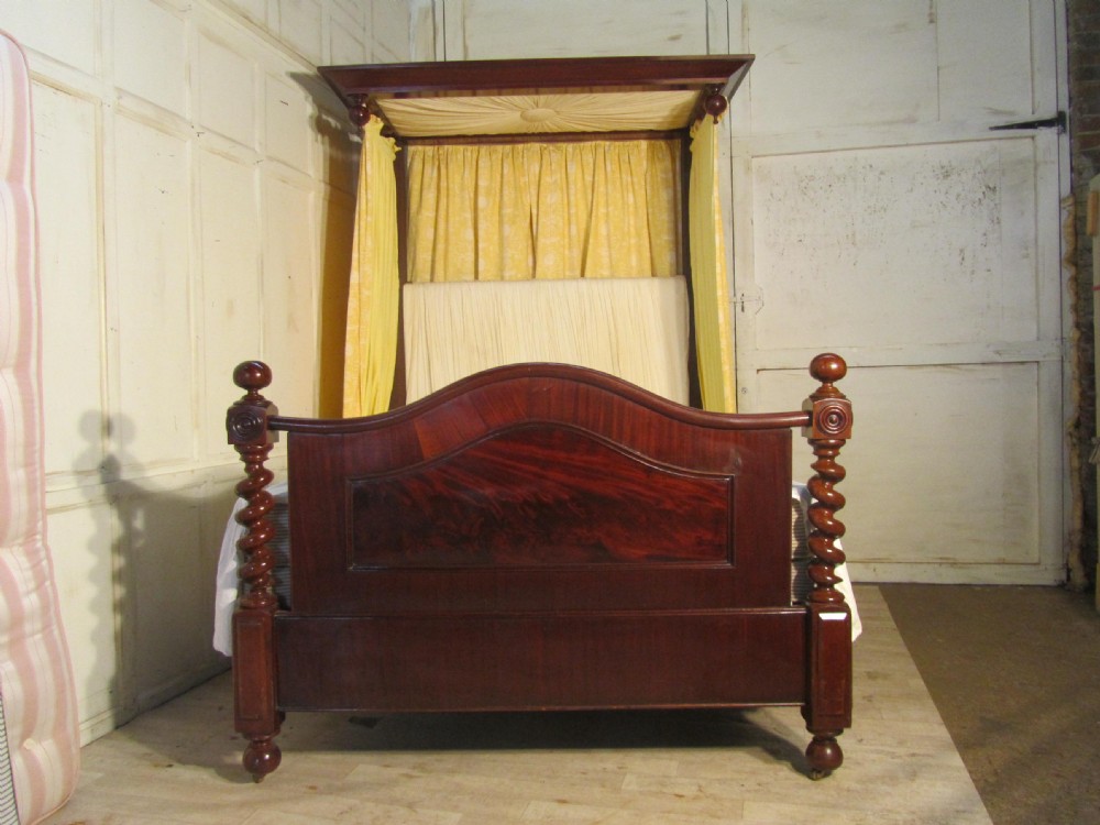 Victorian Mahogany 5ft Half Tester Bed View VIII