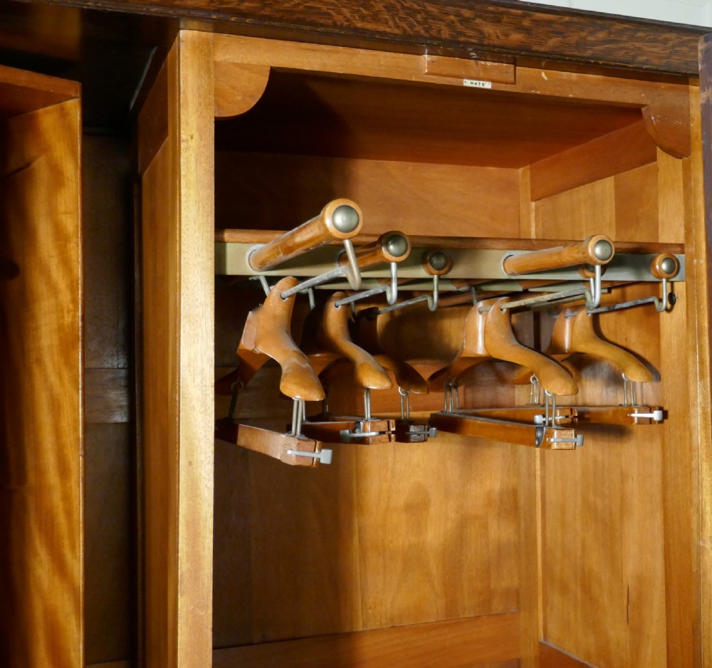 Metamorphic Gentlemans Triple Oak Wardrobe Compactum by Kean and Scott View II