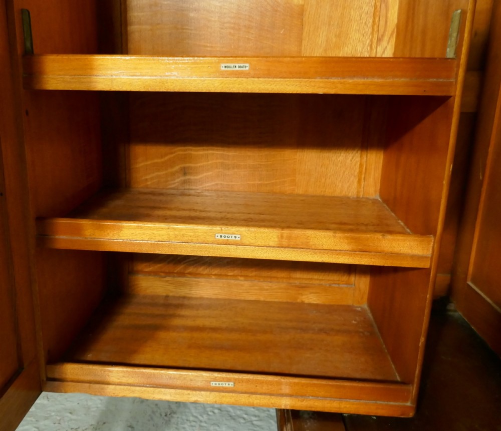 Metamorphic Gentlemans Triple Oak Wardrobe Compactum by Kean and Scott View IV