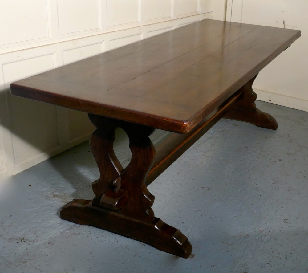 A Large French Oak Refectory Table, Table  Monastère