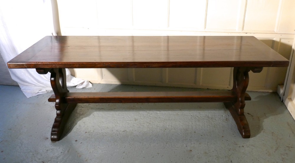 A Large French Oak Refectory Table, Table  Monastère View III