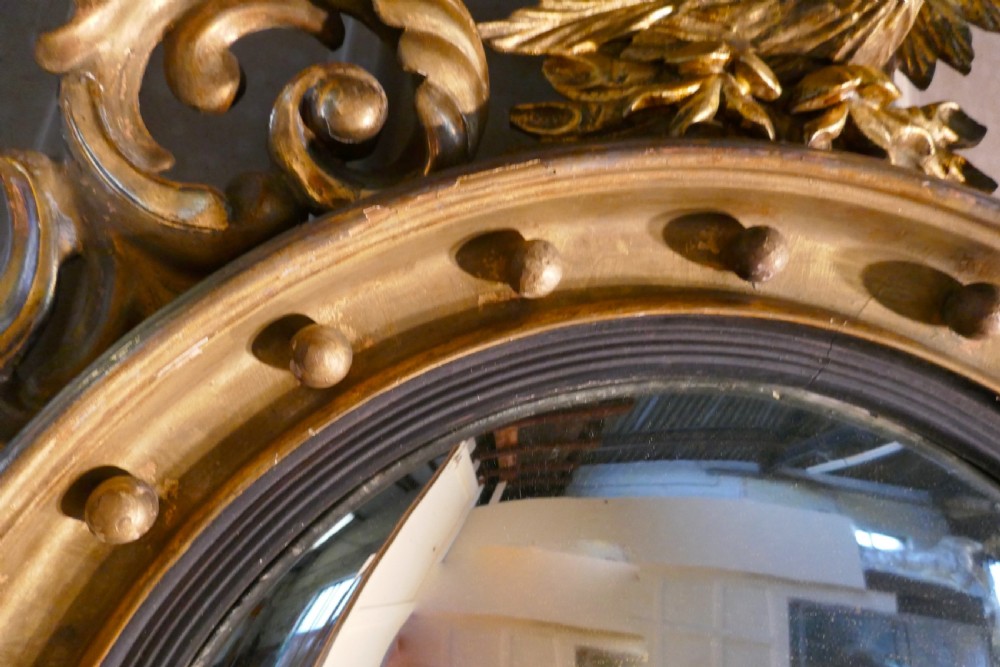 A Large Regency Convex Gilt Wall Mirror  View VII