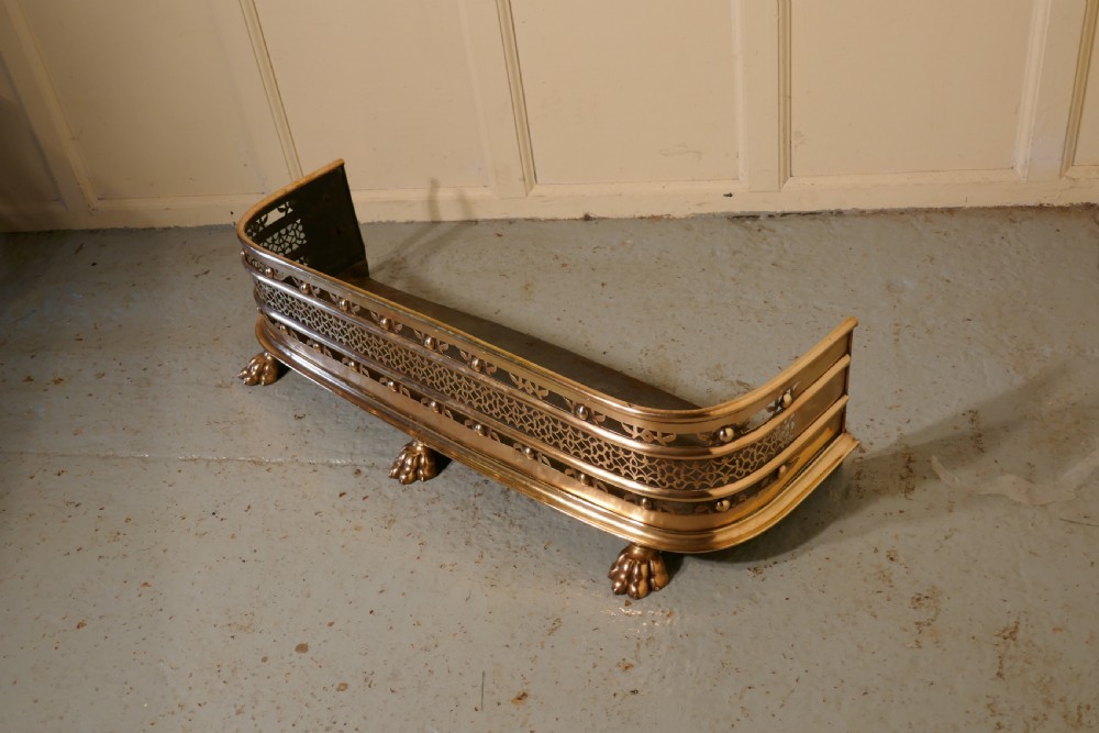 Fine Quality Victorian Pierced Brass Fender View IV