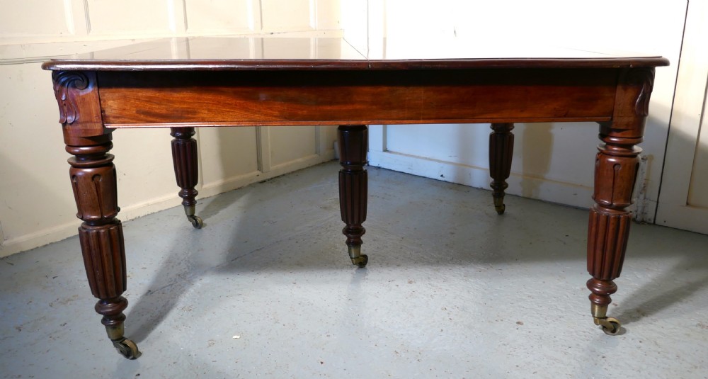 10ft Long William VI Mahogany Extending Dining Table, seats 16 Diners View II