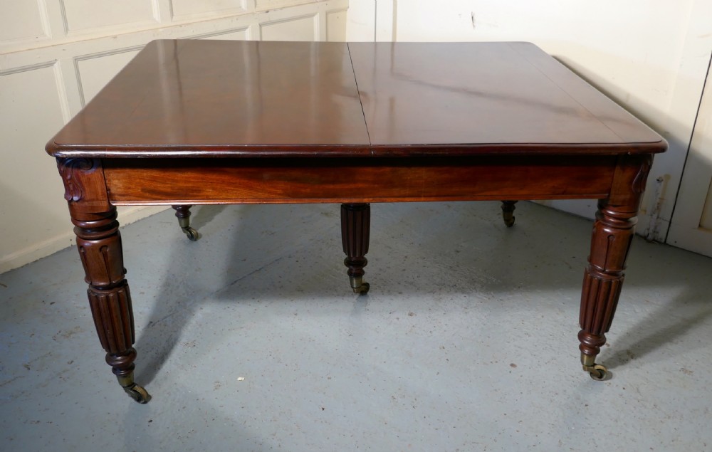 10ft Long William VI Mahogany Extending Dining Table, seats 16 Diners View III