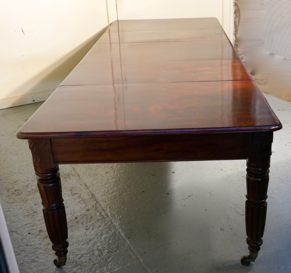 10ft Long William VI Mahogany Extending Dining Table, seats 16 Diners View V