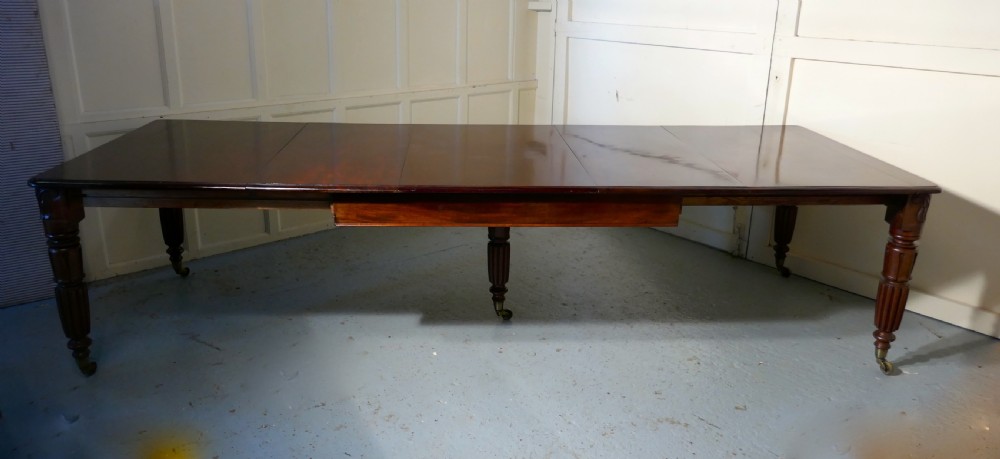 10ft Long William VI Mahogany Extending Dining Table, seats 16 Diners View IX
