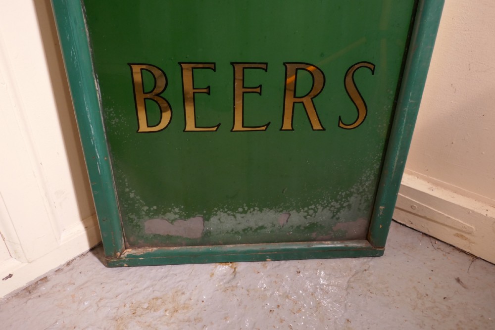 19th Century Pub Mirror Advertising Sign View VI