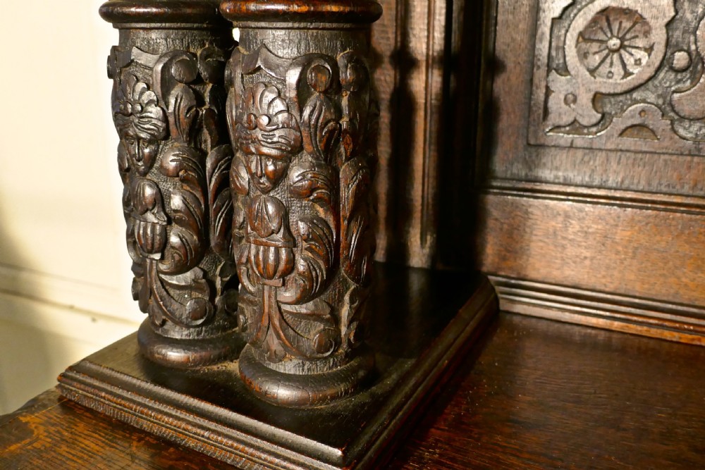 18th Century Carved Oak Buffet Sideboard Dresser View XIII