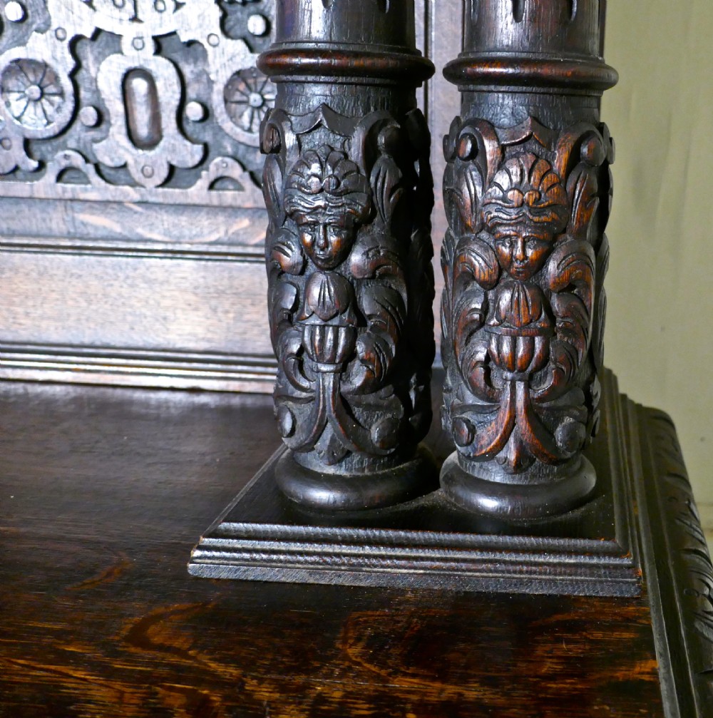 18th Century Carved Oak Buffet Sideboard Dresser View XIV