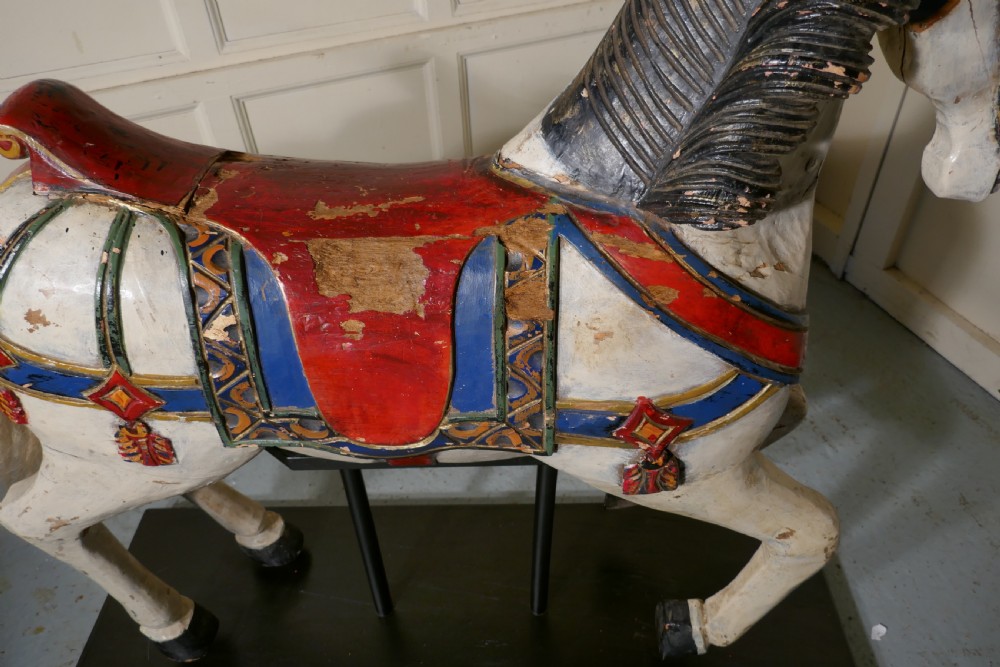 19th Century Wooden Carousel Galloper or Fair Ground Horse View III