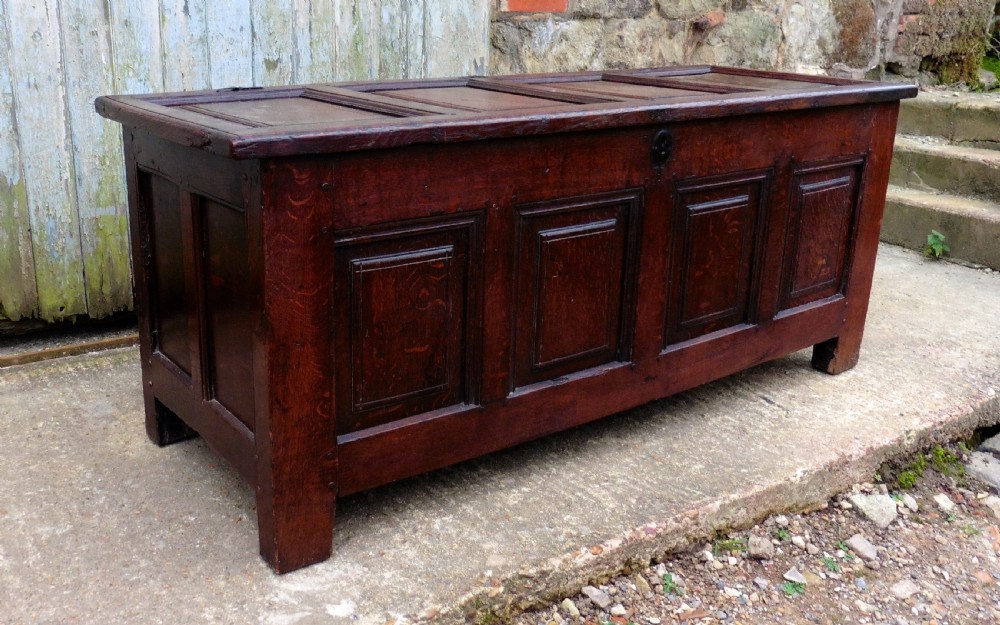 Very Large 17th Century  Oak Coffer  View VIII