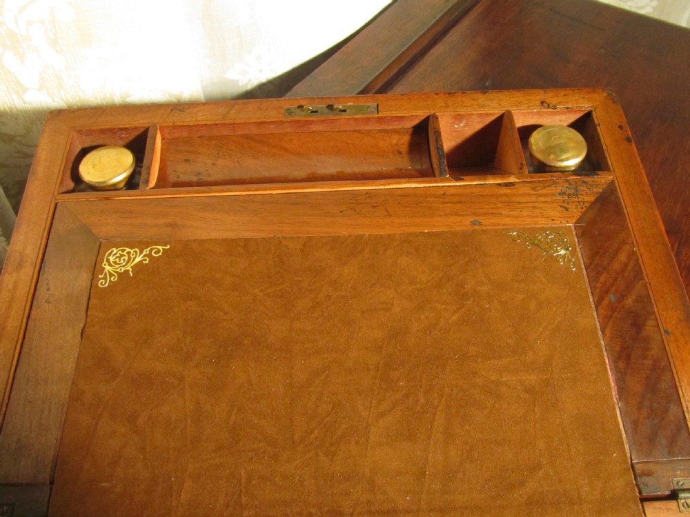 A Victorian Walnut Lap Desk or Writing Slope View V