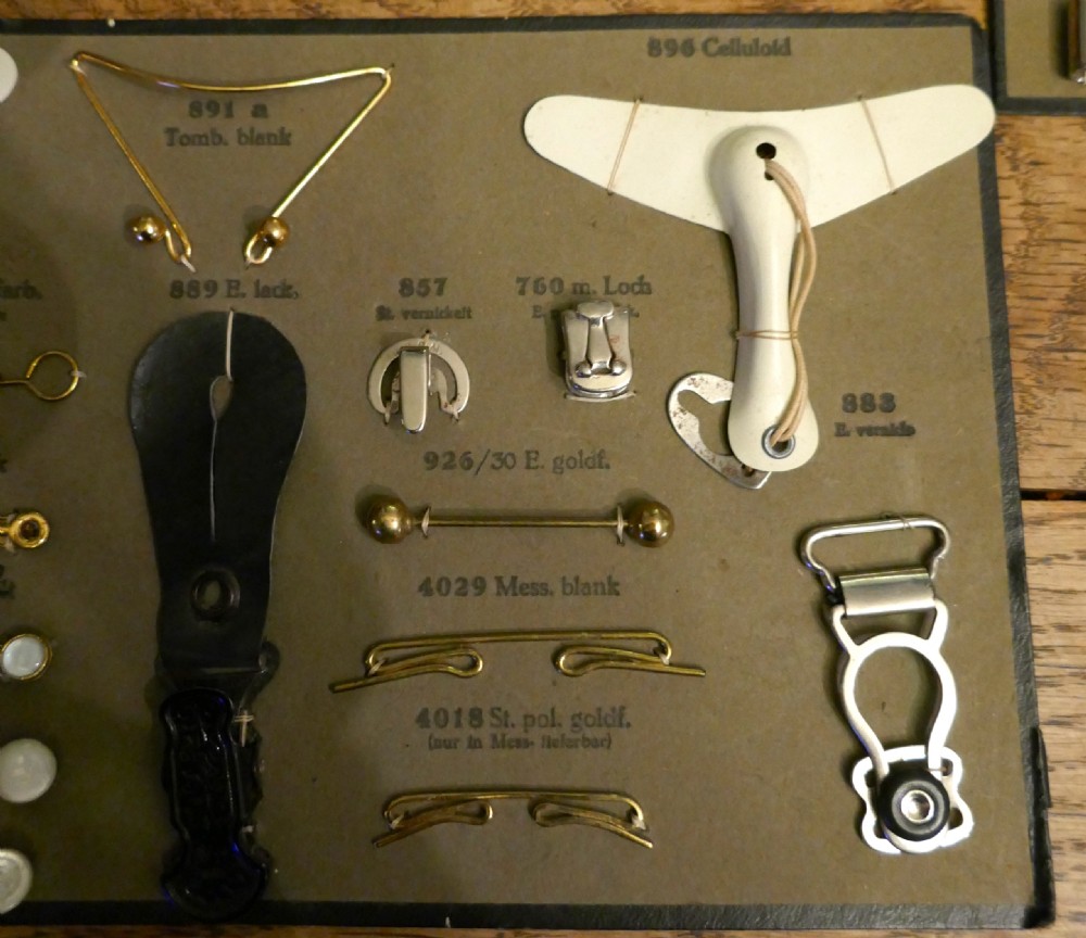 Sample Cards of Salesman’s Shirt Accessories for Gentlemans Outfitter View VIII
