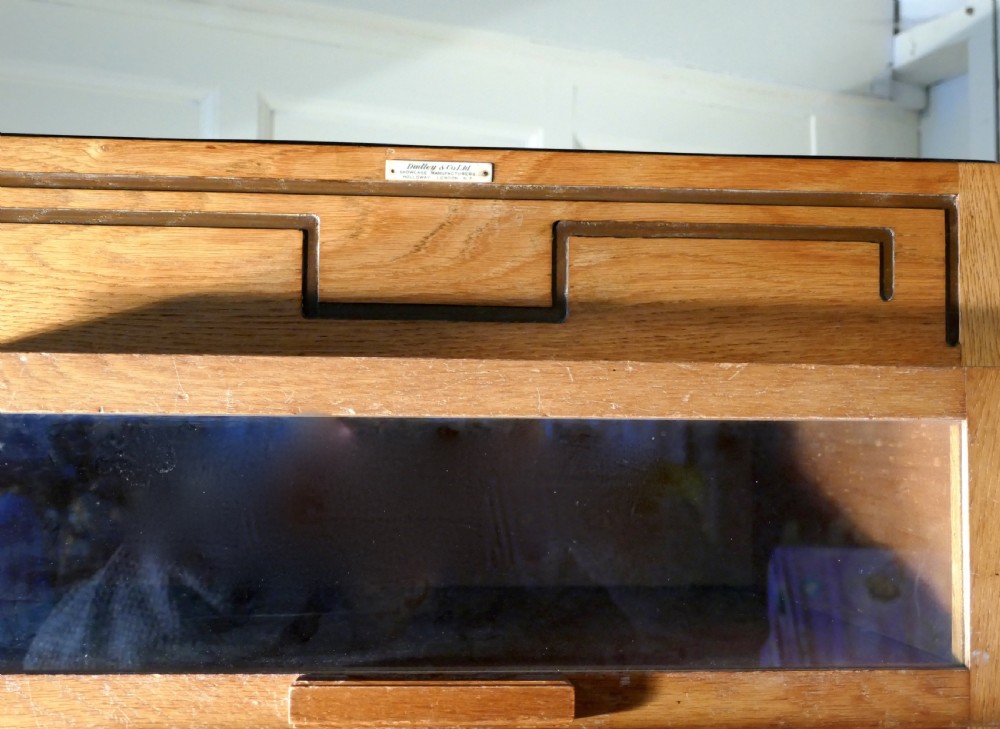 Vintage Art Deco Tall Haberdashery Cabinet, Shop Fitting View V
