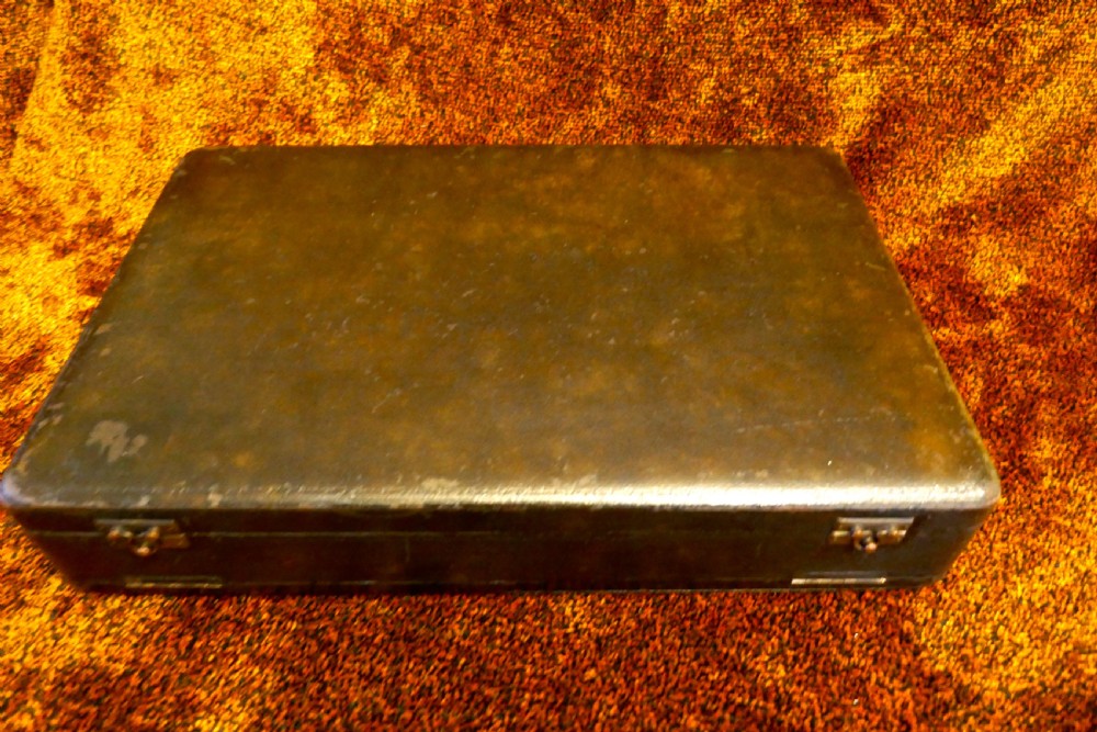 Solid Silver & Guilloché Dressing Table Vanity Set, Original Box View IX