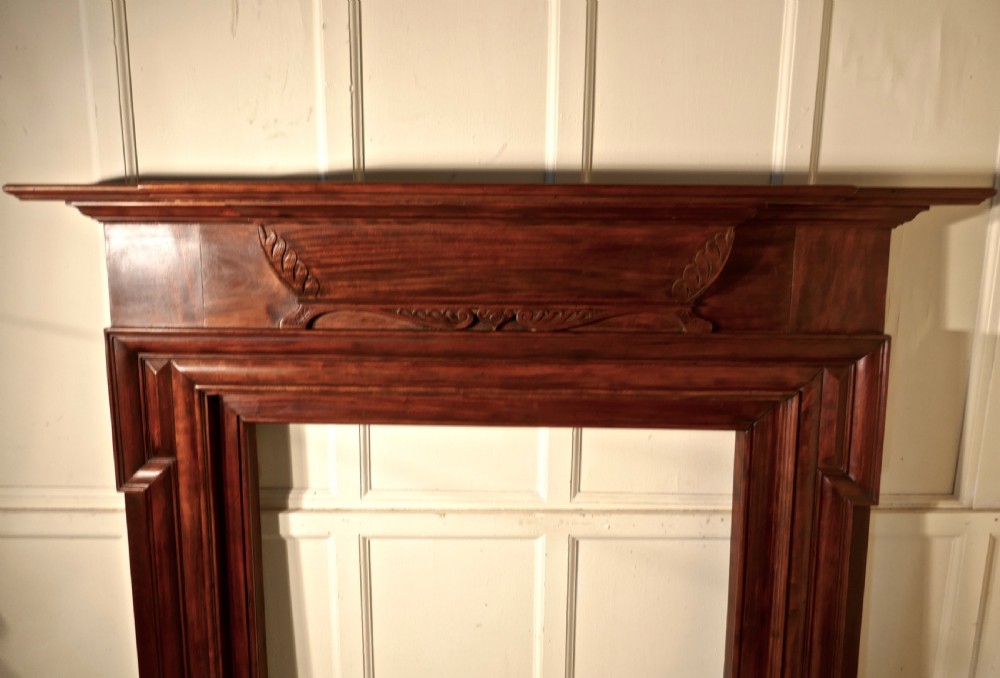 Large Art Deco Mahogany Fireplace View V