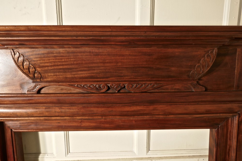 Large Art Deco Mahogany Fireplace View VI