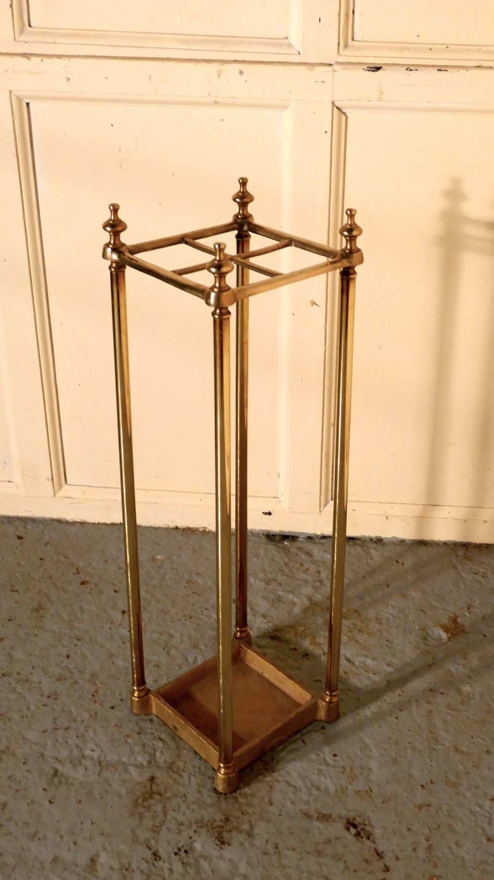 A Victorian Brass and Cast Iron Walking Stick Stand or Umbrella Stand