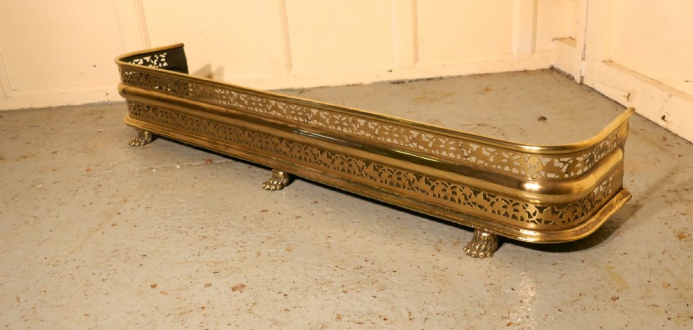 Fine Quality Victorian Pierced Brass Fender